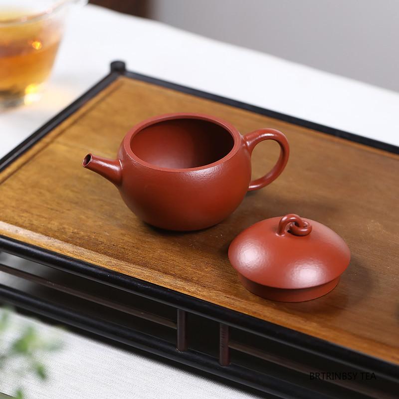 Chinesische Tradition Yixing Lila Ton Teekanne Rohmaterial Zhu Ton Schönheits-Teekanne Haushalt Handgefertigt Zisha Kessel Teegeschirr 110ml