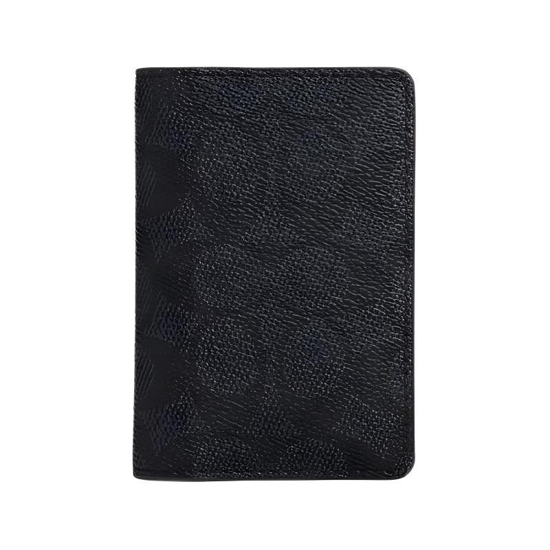 COACH Logo printed bi-fold design Coated canvas card holder Men s Charcoal and black Charcoal and black чёрный