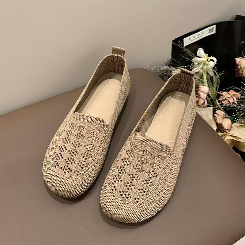 Women's Summer 2025 Low-Cut Slip-On Mesh Loafers - Soft Sole, Breathable, Plus Size