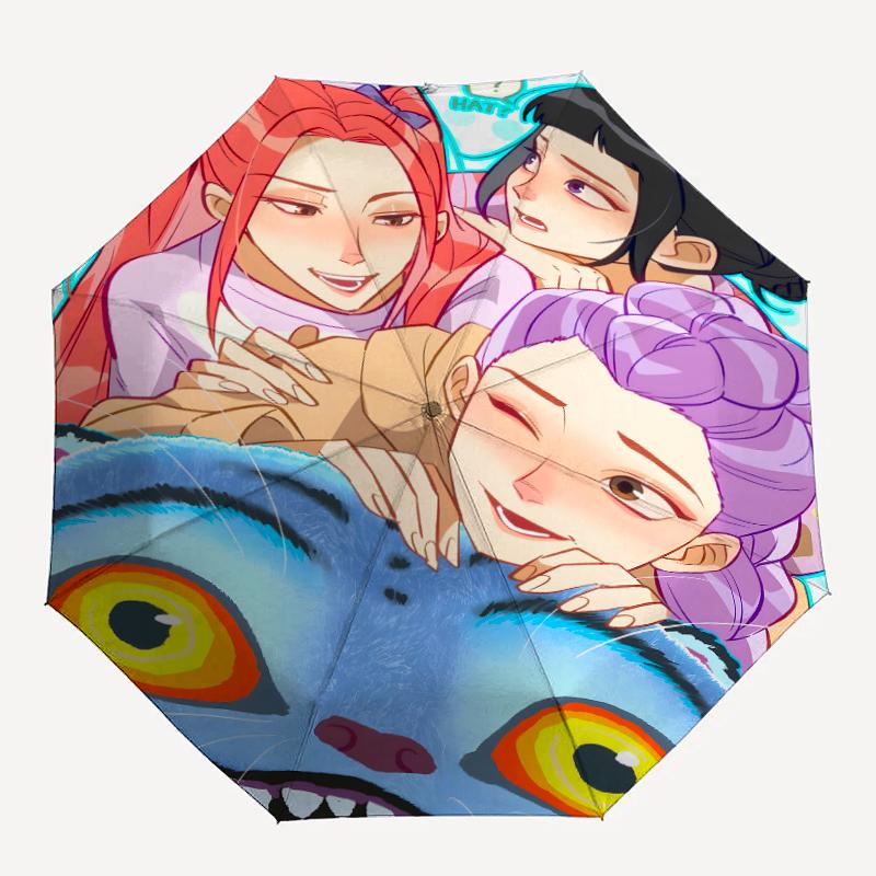 1pc KPop Demon Hunters12 Umbrella, Sun Protection, And UV Shielding. It Has Eight Sturdy Ribs for Outdoor Use And Perfect Gift