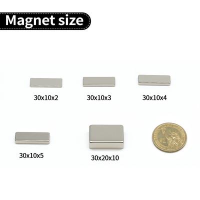 Super Strong Neodymium Magnet N35 NdfeB Permanent Magnetic Imanes Block Powerful Magnets Refrigerator Magnet 30x10x2/3/4/5/10mm