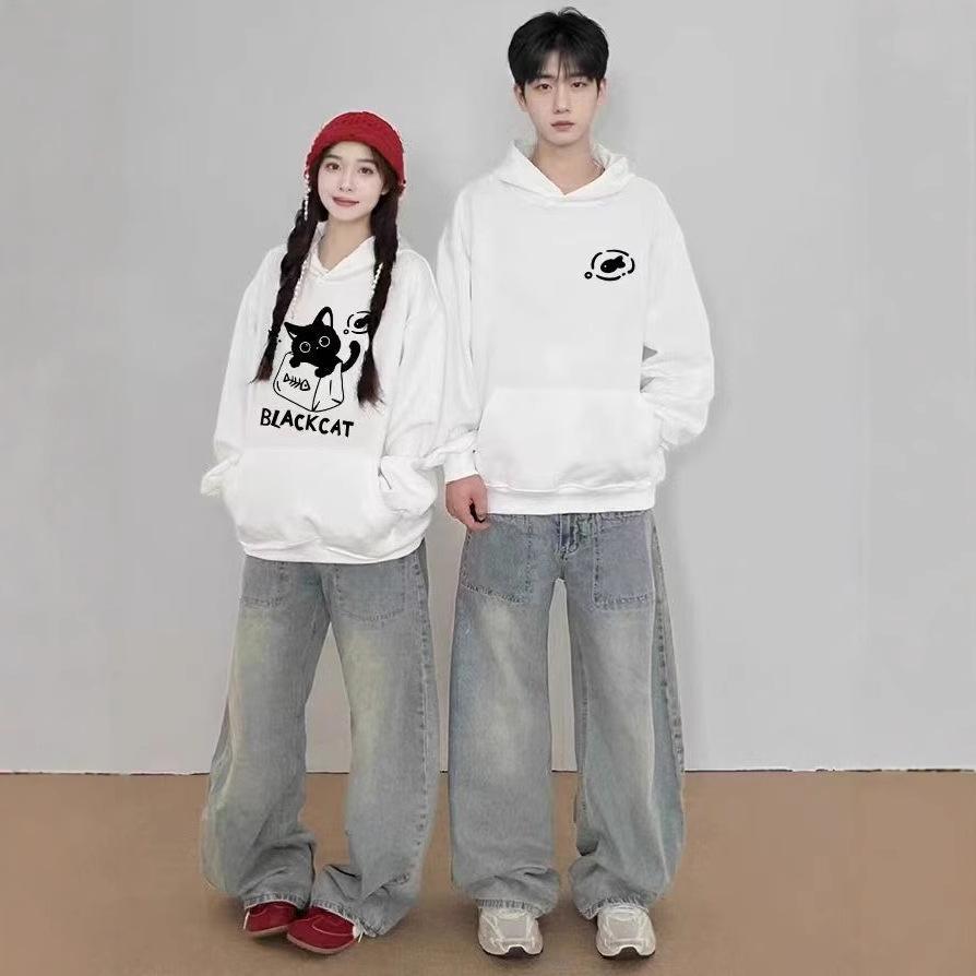 

Trendy Autumn & Winter Couple Hoodies: Celebrity-Inspired Unisex Design M
