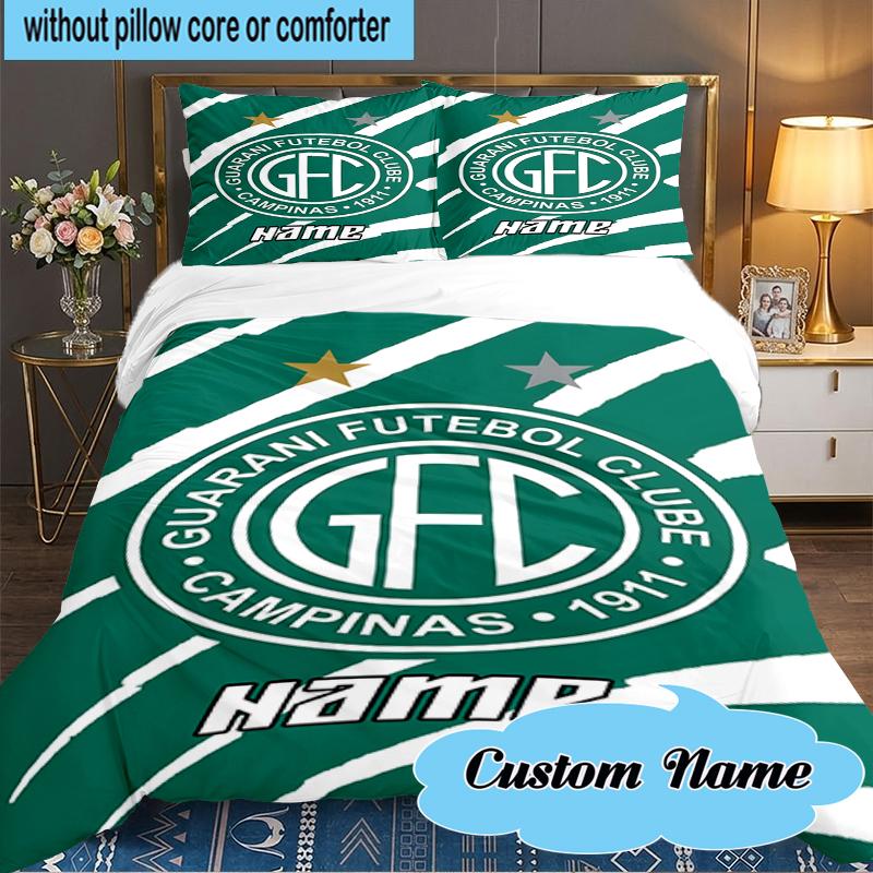 Custom Name Guarani FC Crest Bedding Set 3pcs, Bedding Set Including 1pc Duvet Cover And 2pcs Pillowcases for Bedroom, Dormitory Gift