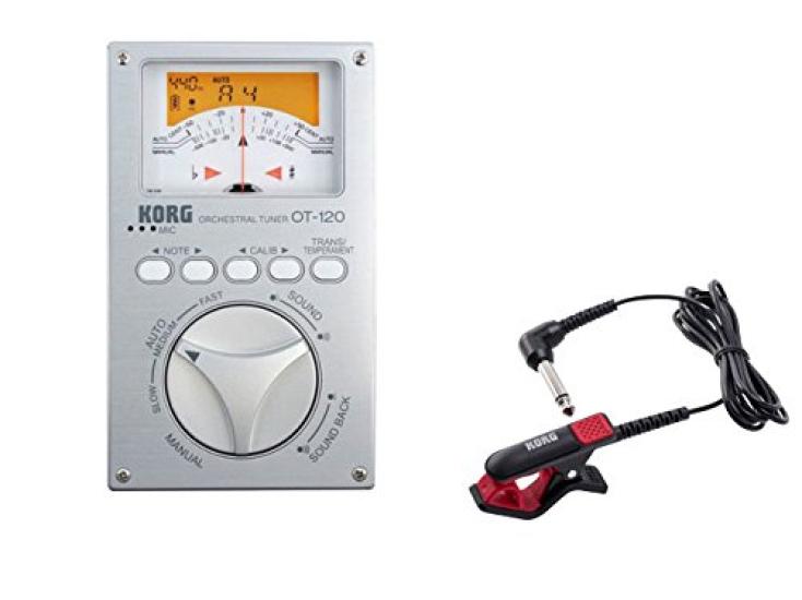 

KORG Orchestra Tuner OT-120 + Contact Microphone CM-300-BKRD Set