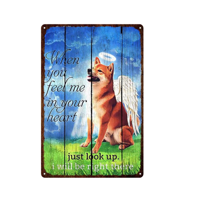 Christmas Santa Claus Pet Dog & Cat Tin Sign Wall Art Painting Vintage Decor Poster Metal Signs Bar Cafe Pet Store Home Decor