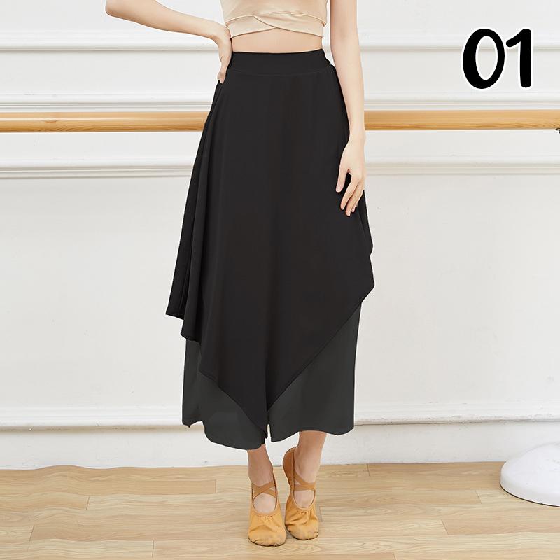 Women Loose Pants Wide Leg Classical Dance Trousers Flowy Elegant Latin Modern Dance Practice Stage S