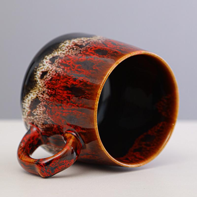 Heavy Colorful Coffee Mugs 300-350ml Handle Ceramic Tea Cup
