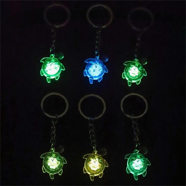 6 Pack Assorted Glowing Turtles Keychains Vibranting Color Easy to Use and Sturdy Materials for All Ages Daily Use