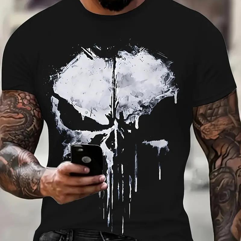 

Новая летняя мужская модная футболка с принтом волка, мужская футболка, топ 7XL чёрный