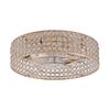 19-Inch Flush Mount Fan Light with Gold Crystals, ABS Blades, Dual Control Via App and Remote Control, 6 Speed Settings, Low-Ceiling Spaces