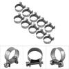 10pcs Stainless Steel Mini Fuel Line Pipe Hose Clamp Clip 6mm20mm Optional Size