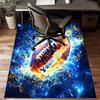 1PC Custom Name Football Art Theme Floor Mat Ideal for Living Room, Game Rooms, Office, Bedroom, Floor Mat Playful Design