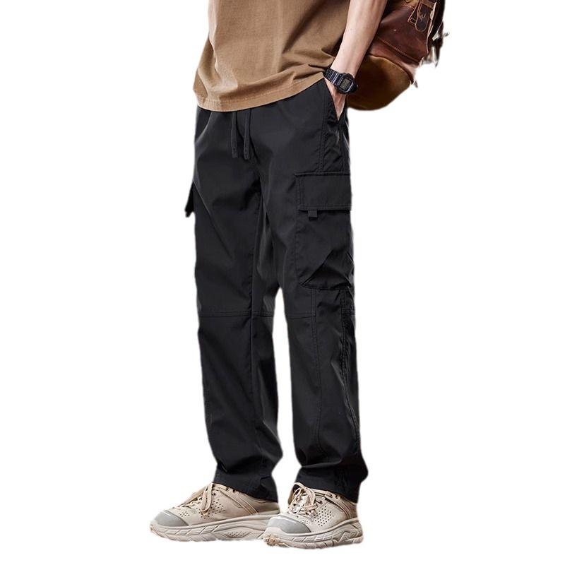 Men's Spring Casual Straight-Fit Overalls: Versatile Long Pants for Daily Wear