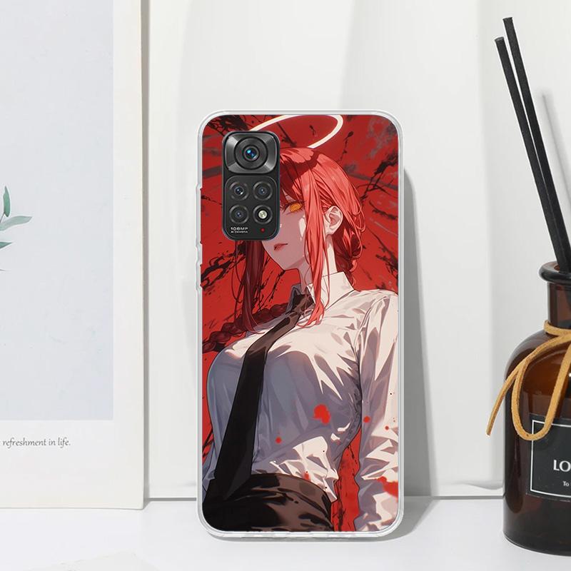 C-Chainsaw Mans Makima Phone Case For Xiaomi Redmi Note 15 13 14S 14 Pro Plus 12S 11S 10S 12 11E 10 11T Art Fundas Back Cover Re