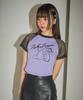 Pabeleupinggeo Cat Mash Raglan Sleeve T-Shirt (Lavender)