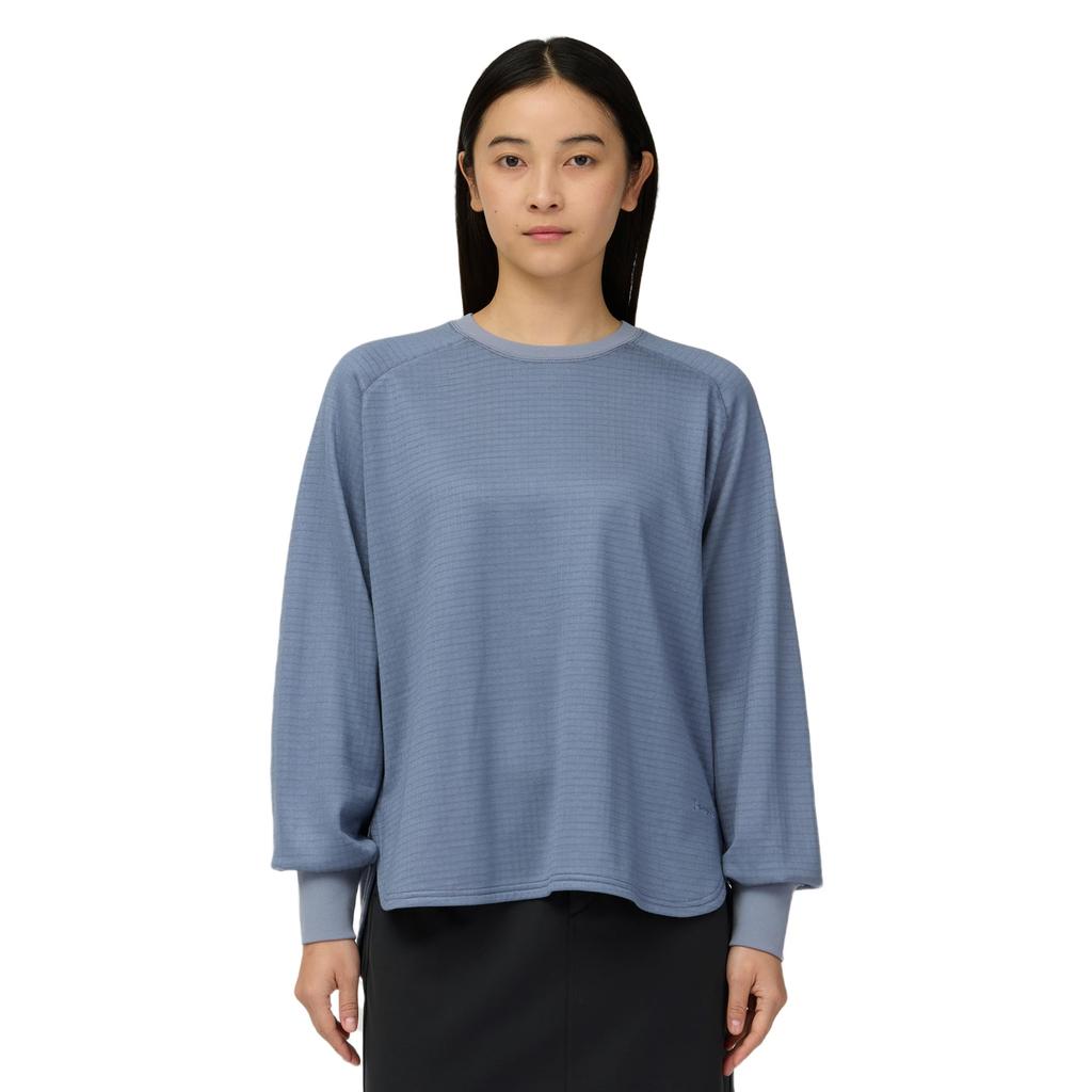 Snow Peak Fusion Grid Pullover Stretch Long Sleeve Grid Light Blue 2 L/S Women's