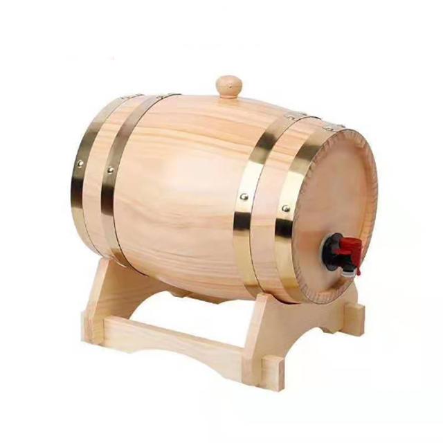 UNTIOR 1.5/3L Wood Wine Barrel Oak Beer Brewing Equipment Rum Pot Whisky Wine Bar Tools Wedding Decoration Home Brew Beer Tools