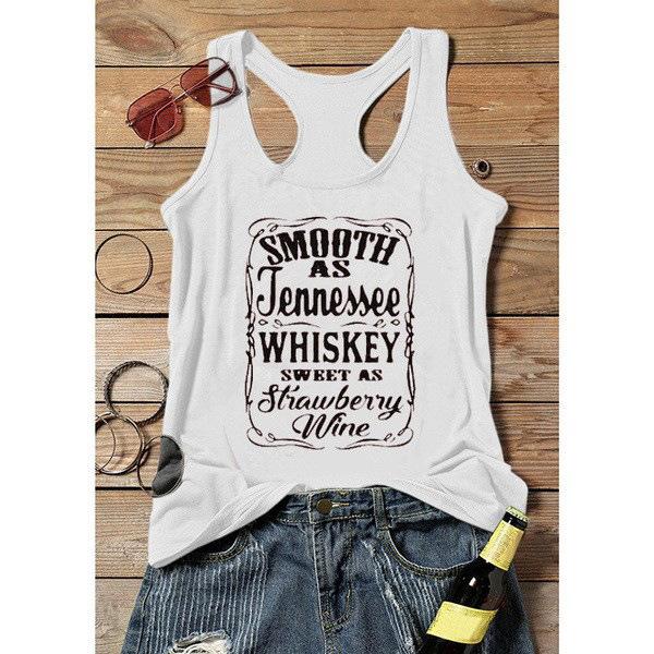 Women Smooth As Tennessee Whiskey Print Racerback Tank Top S