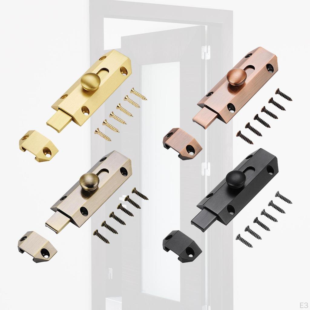 Brass Door Security Bolt Latch for Easy Installation In Various Settings
