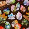 JIANWU Leaf Viewing Series Vintage Maple Leaf Scene Landscape Material Collage Scrapbook Sticker Creative DIY Journal Stationery