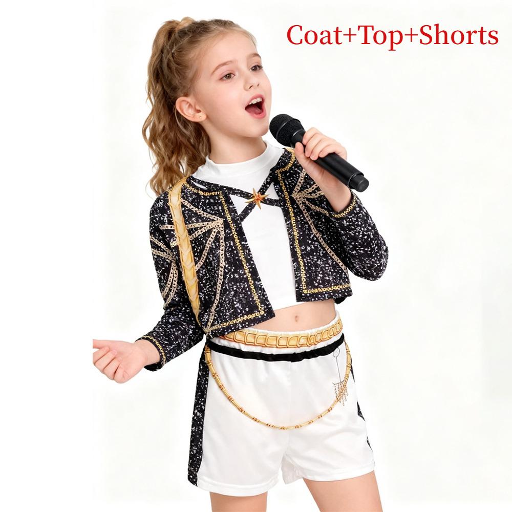 KPop Film Dämonenjäger Gleicher Stil Mädchenkleidung Kinder Halloween Cosplay Party Zoey Rumi Mira Kostüm Neu