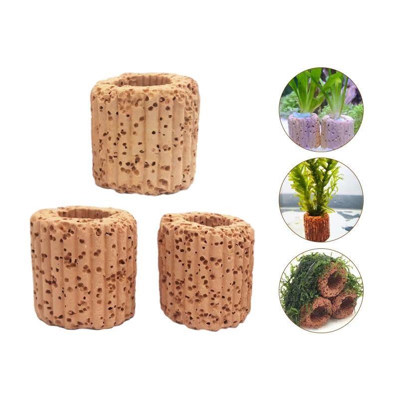 10/20/50Pcs Aquatic Water Plant Fixed Ring for Aquarium Landscape Ceramic Plant Pot Ring Tool Decorations Fish Tank Accessories