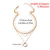Women Three Layer All Match Circle Pendant Necklace