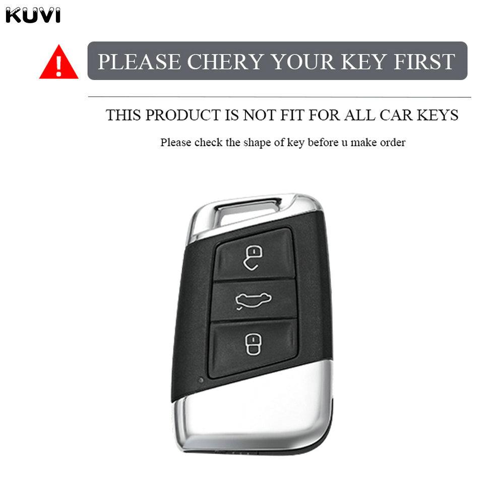 Abs Carbon Fiber Auto Key Fob Cover Case Bag Fit For Vw Volkseagen Passat B8 Magotan Fit For Skoda Superb A7 Kodiaq Seat Housing Remote