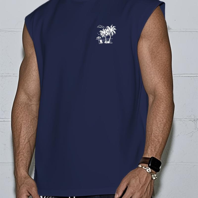 

Модная трендовая футболка без рукавов, смелые принты и яркие цвета, мягкая хлопковая смесь для повседневной носки летом XXL чёрный