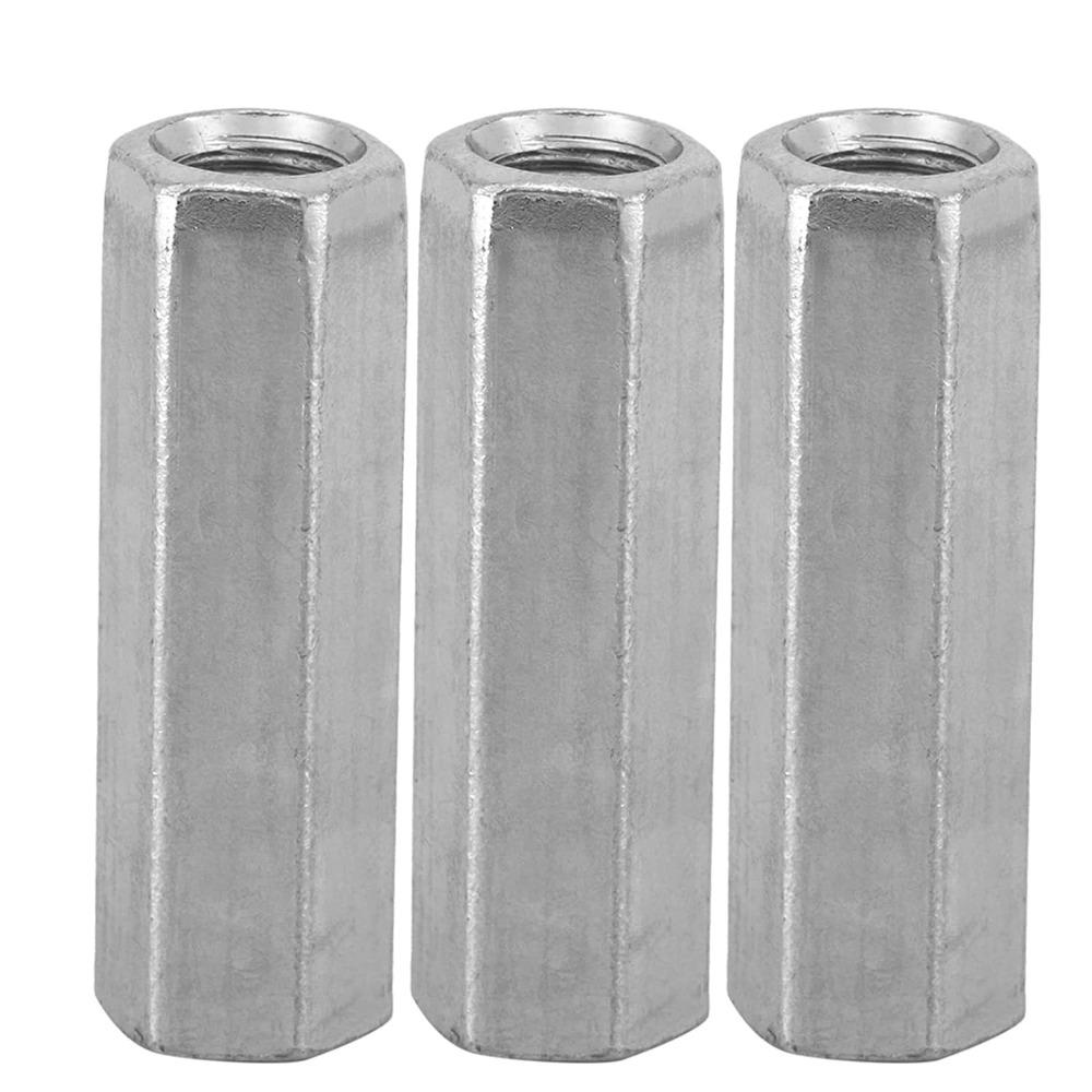 10pcs Straight Fitting Hex Coupling Nut Zinc Plated Hexagonal Sleeve Nut  For Machinery Industry