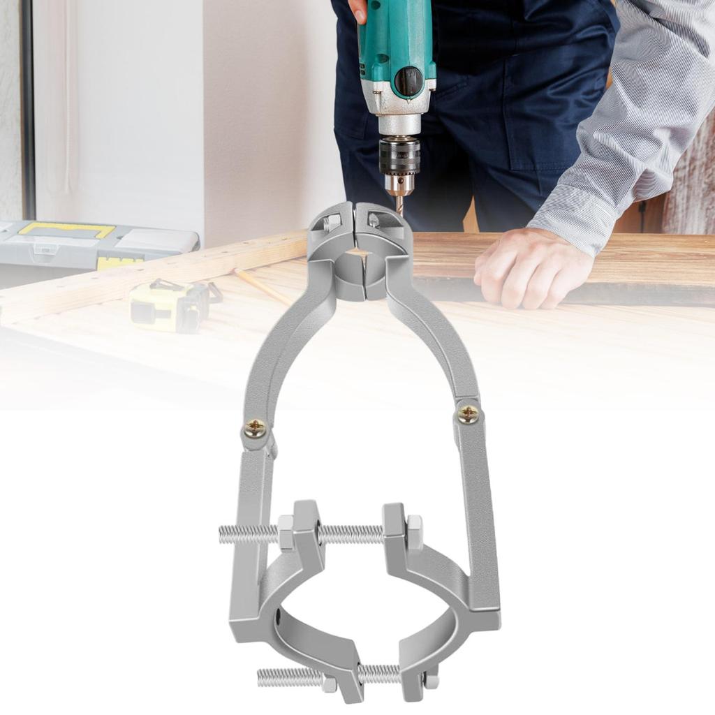 Square Hole Adapter Joint Mortiser Bit Sturdy Clamp Adjustable from 1.5-2.2inch for Bench Drill or Hand Drill