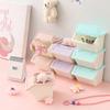 Desktop Storage Box Can Be Cleaned In 3 Colors Stackable Folding Desktop Storage Simple And Easy Sundry Storage Drawer