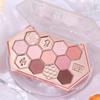 GECOMO Eyeshadow Cute Honeycomb Makeup Palette Eyeshadow Eyeshadow Palette Misty Brown Eyeshadow Waterproof Sweatproof Eye Shadow 10.8g (603# Misty Br
