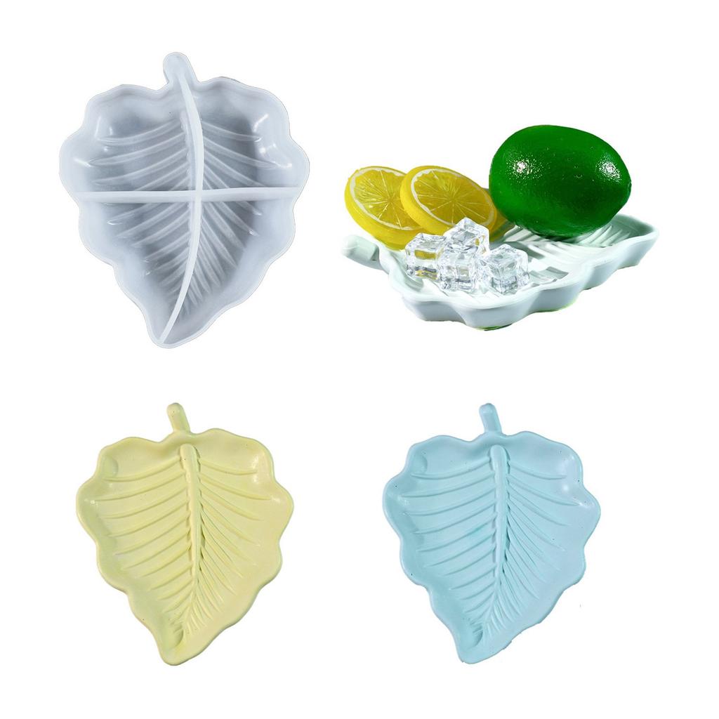 Decorative Tropical Leaf Trays Resin Mold Flexible Silicone Tray Mold for Tropical Leaf Resin Trays and Decorative Piec