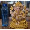 1 Piece PolyResin Gold Color Premium Decorative Lord Ganesha Statue & Idols for Home, Office, and Pooja, for Festivals, Weddings
