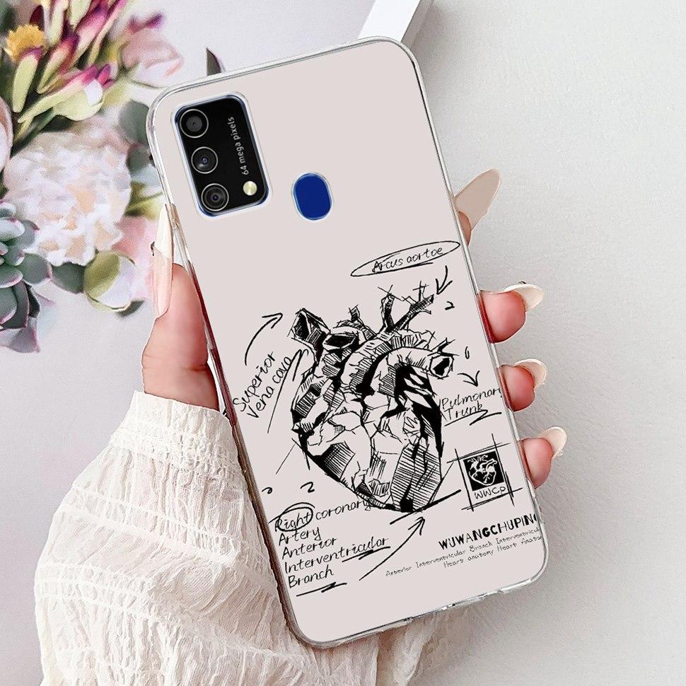 Cute Cat Caroon Cover For Samsung Galaxy A21s Case Soft Silicone Fundas Phone Cases For Samsung A 21s  A21s SM-A217F Full Bumper