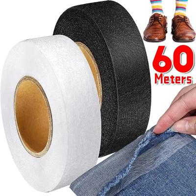 Taśma klejąca do podszewki 60M Włóknina DIY Ubrania Prasowanie Taśmy do obszyć Dwustronna podszewka do szycia do skracania Naprawa Spodni