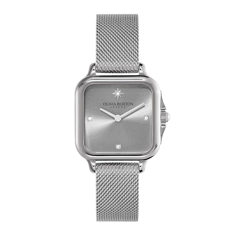 

Authorized distributor [OLIVIA BURTON] olivia burton clock watch ladies 24000086 classic 28mm grosvenor light gray & silver mesh watch