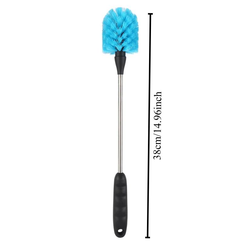 

1 шт. Щетка для мытья с длинной ручкой для бокалов для вина, бутылок и чайников, кухонный инструмент с синей чистящей головкой, для глубокой очистки чашек и узких мест синий