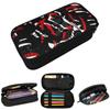 Astuccio con Fantasia Graffiti Nero e Rosso Cool per Studenti Scuola Astuccio per Penne Borsa per Penne Cancelleria Borsa Portapenne