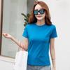 Süßes kurzärmeliges T-Shirt für Damen mit Rundhalsausschnitt und 3D-Muster aus Stoff für den Sommer