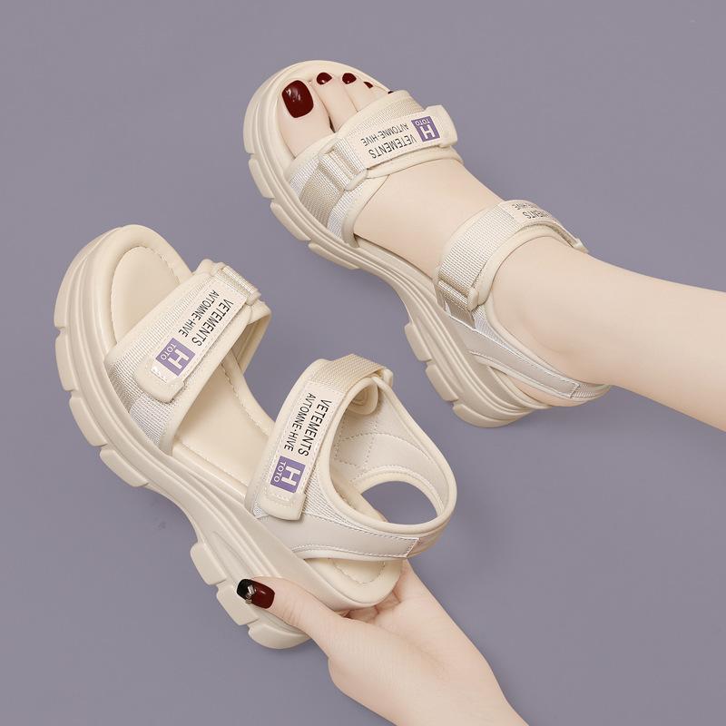 Sportsandalen Dames Zomer Nieuw Klittenband Platform Romeins Veelzijdig Mode Casual Comfortabel Damesschoenen