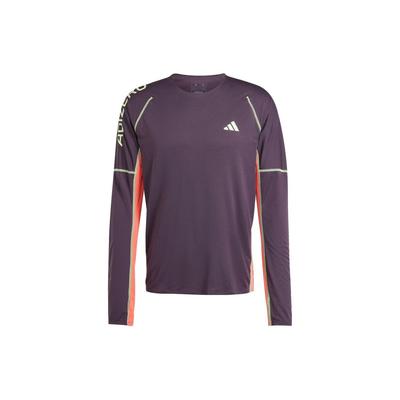 T-shirt da Uomo a Maniche Lunghe con Girocollo e Stampa di Lettere Color Block Top Aurora-Nero IU0687