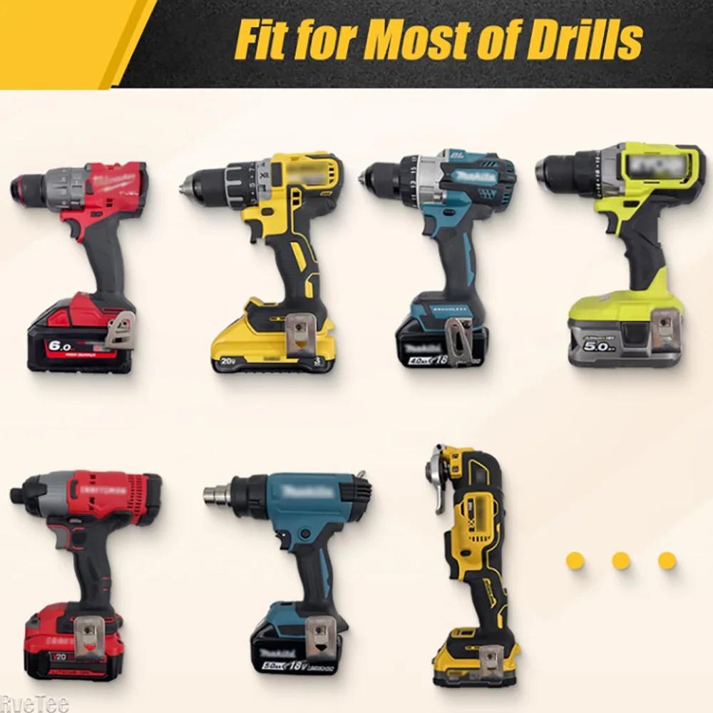 Gürtelbohrerhalter für Schlagbohrmaschinen Nagelpistolen Doppelverriegelungsclip Stromhalter mit Haken Schneller Zugriff Heimwerkerwerkzeuge