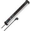 Surge Protector-Power Strip - BRENNENSTUHL - 1391010620 - Silver-Black - 1 Socket - 16 A