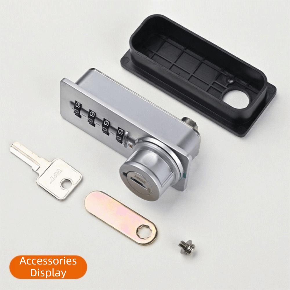 4-Digit Mechanical Password Lock Zinc Alloy Number Security Lockset 4-Digit Code Lock Drawer Use