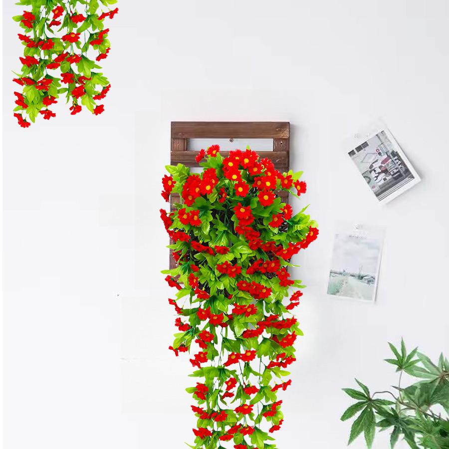 168 Flowers and 12 Forks Artificial Violet Hanging Flower Vines Wall Decor Plants Garland for Wedding Home Garden Decoration