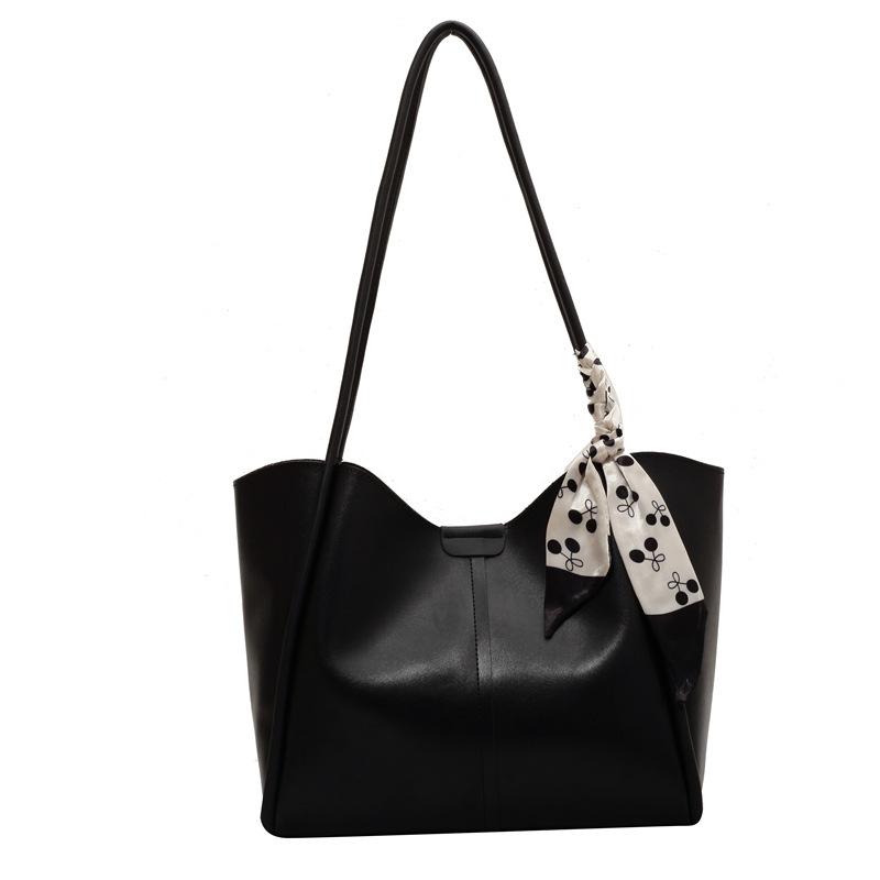Desire bag women's bag new fashion texture casual versatile capacity contrasting color silk scarf shoulder tote bag