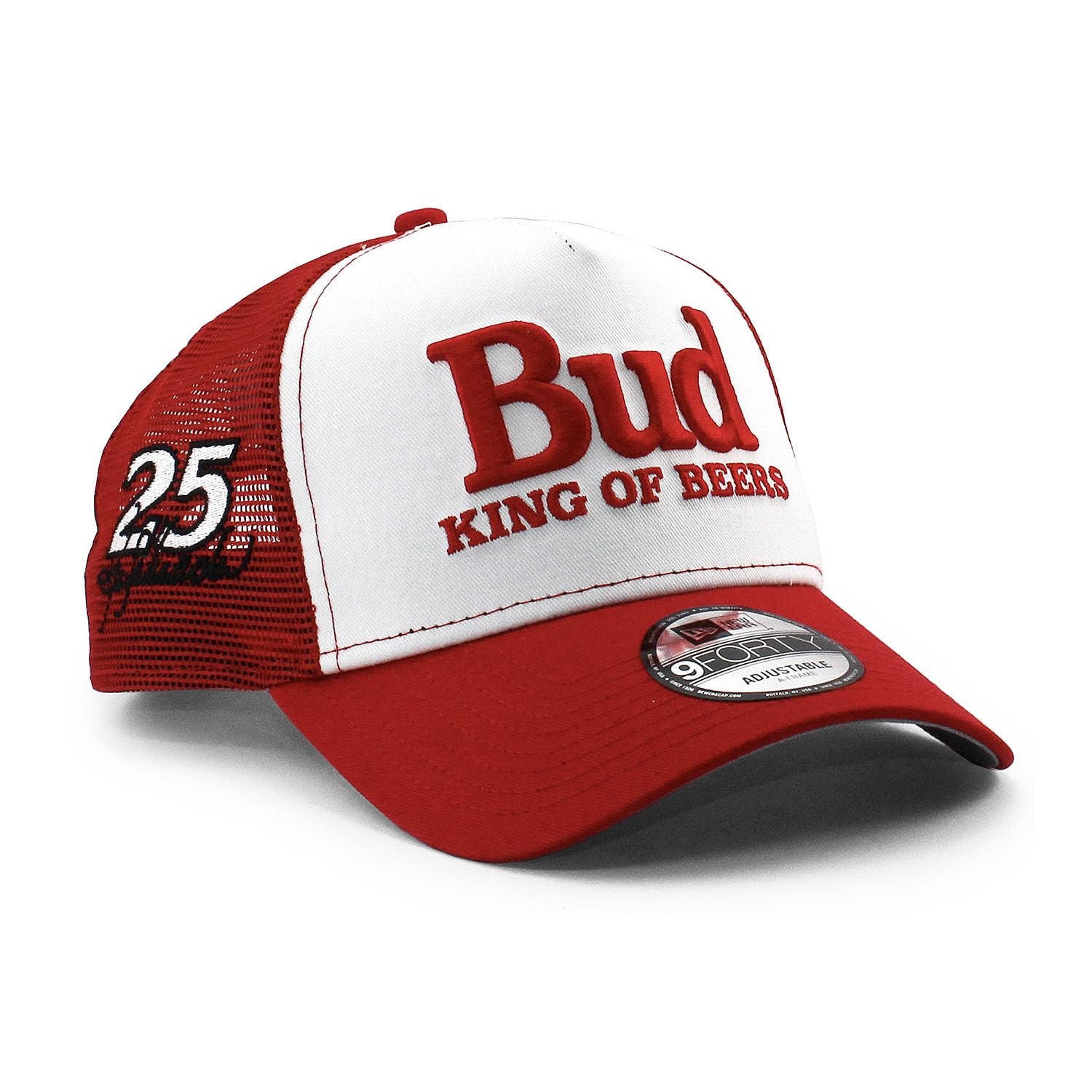 New Era 9FORTY Mesh NASCAR Ken Schrader Budweiser Trucker Mesh Snapback Trucker Cap Cap, A-Frame Cap, 940AF, [Used]