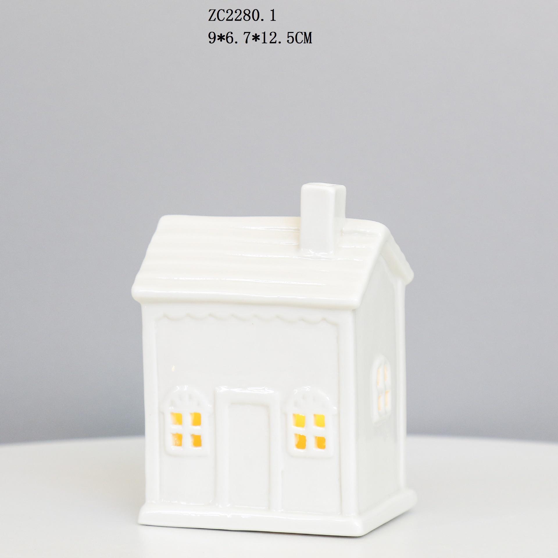 

Керамическое рождественское светодиодное украшение в скандинавском стиле для домашнего декора Glazed White